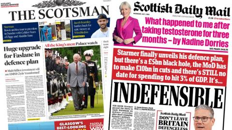 Scotsman and Daily Mail front pages