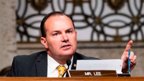 Mr Lee speaks during a tech hearing