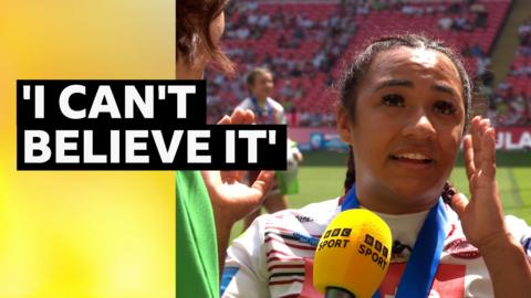 Kelsey Gentles gives BBC Sport a post-match interview 
