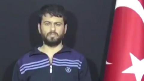 A video broadcast by Turkish media showing a Turkish man, Yusuf Nazik, appearing to confess to his role in the 2013 Reyhanli bombings (12 September 2018)