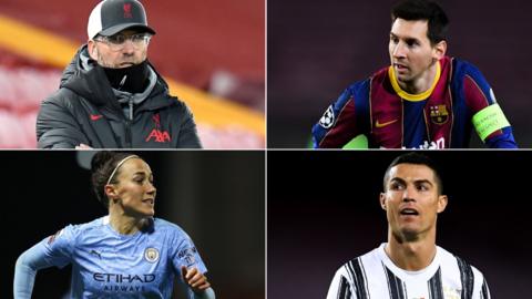 Jurgen Klopp, Lionel Messi, Lucy Bronze and Cristiano Ronaldo