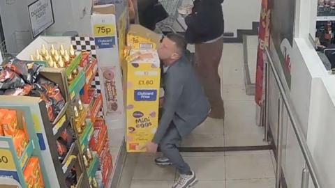 Ashley Daley stealing display of Mini Eggs