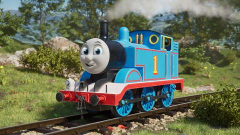 thomas the tank engine on a railtrack