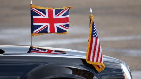 US and UK flags