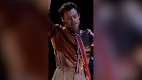 Harry Styles dances as he performs in Radio 1's Live Lounge