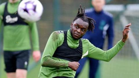 Katia Kouyate during an Everton training session at Finch Farm