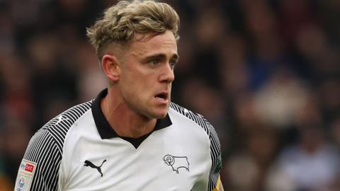 Sam Szmodics in action for Derby in the 2025-26 season