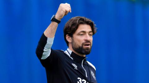 Russell Martin in Rangers training