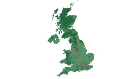 Graphic of land use types in the UK