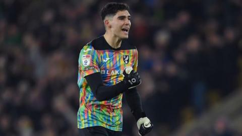 Vicente Reyes playing for Norwich City