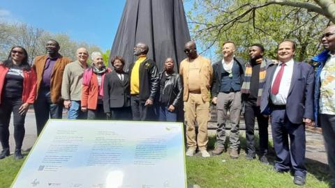 A group at the unveiling