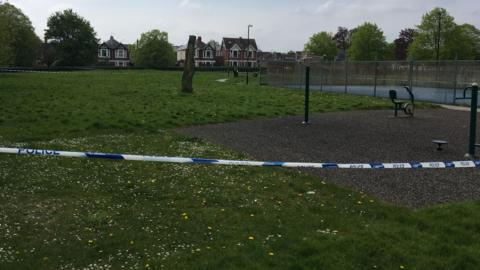 Police cordon at Gosford Park