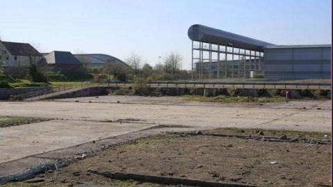 The cleared Motorola factory site and car park