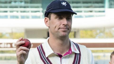 Somerset's Matt Henry took five wickets during Middlesex's first innings on day two at Lord's