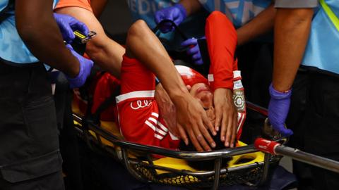 Bayern Munich playmaker Jamal Musiala was taken off on a stretcher after being injured against Paris St-Germain at the Club World Cup 