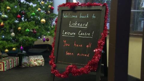 Liskeard Leisure Centre sign