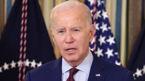 US President Joe Biden delivers remarks at the White House on 19 July.