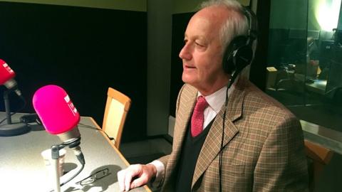 Neil Hamilton in radio studio