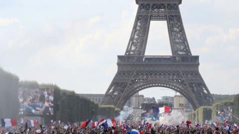 A fan zone in Paris at a previous world cup