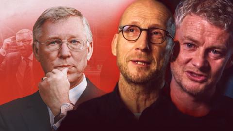 Sir Alex Ferguson, Jaap Stam and Ole Gunnar Solskjaer