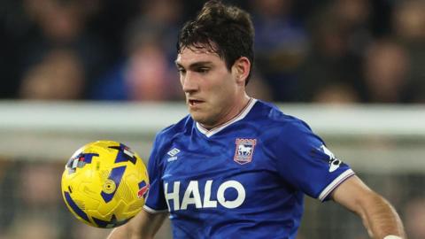 Ivan Azon in action for Ipswich during the 2-0 win over Bristol City