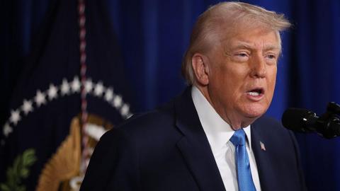 President Donald Trump confirms a US military operation in Venezuela during a press conference on 3 January
