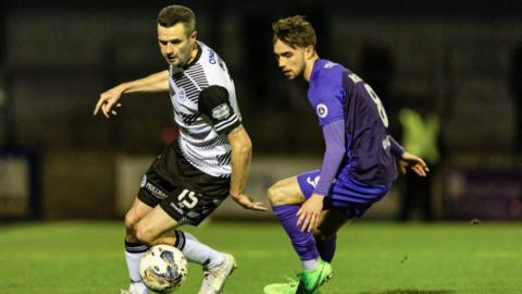Ayr's Jamie Murphy and Airdrie's Lewis McGregor
