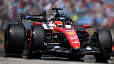 Ferrari's Charles Leclerc during Hungarian Grand Prix final practice