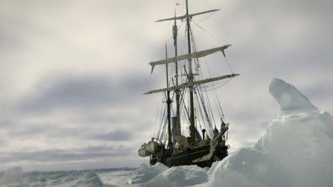 Shackleton's Endurance stuck in the ice