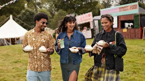 Stock image of a food festival