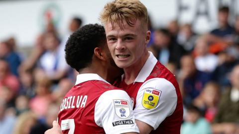 Tommy Conway celebrates a goal