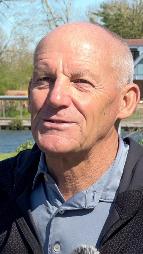 Former Reading manager Steve Coppell speaking to BBC Berkshire Sport editor Tim Dellor