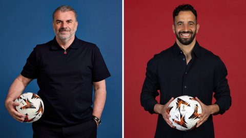 Ange Postecoglou and Ruben Amorim