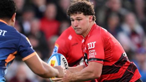 Fletcher Anderson attacks for Crusaders against Moana Pasifika