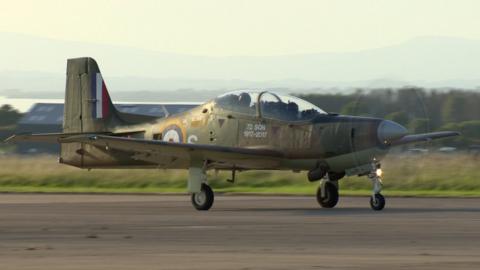 A Tucano plane at Aldergrove airbase