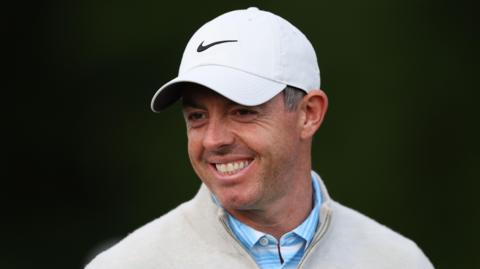 Rory McIlroy pictured during a practice round at Quail Hollow