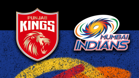 Punjab Kings v Mumbai Indians badge graphic