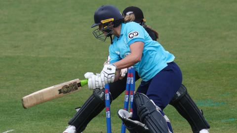 Dani Gibson is bowled