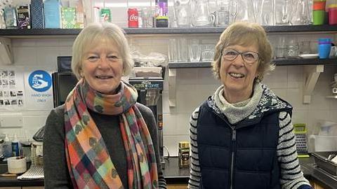 Volunteers Sue Jamieson (left) Margaret Ashdown (right)
