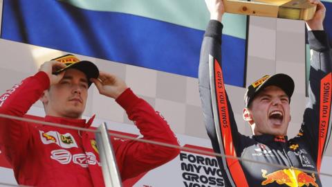 Charles Leclerc and Max Verstappen