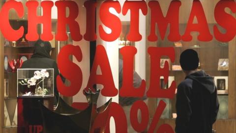 Christmas sale shop sign