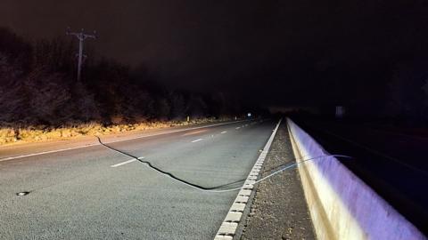 Power cable across the A1(M)