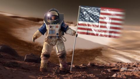 Artist's impression - Astronaut on Mars