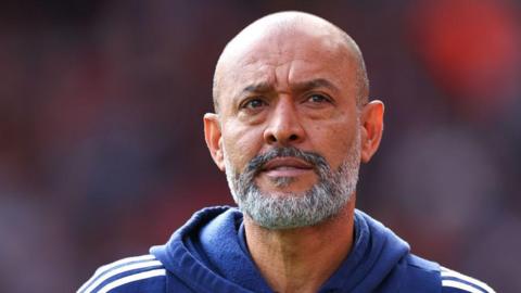 Nuno Espirito Santo the head coach / manager of Nottingham Forest during the Premier League match between Liverpool FC and Nottingham Forest FC at Anfield