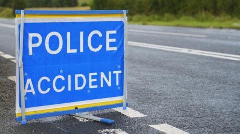 Police accident sign