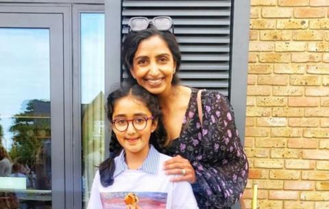 Nuria Sajjad with her mum Smera Chohan