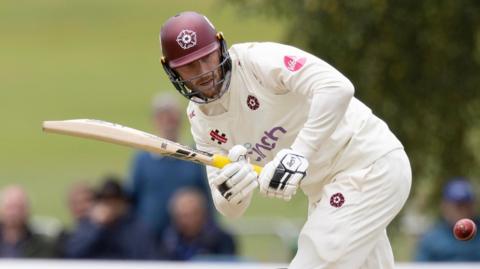 Rob Keogh batting for Northamptonshire