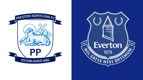 Preston North End and Everton club badges