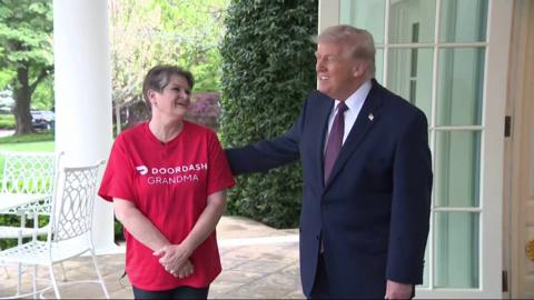 Sharon Simmons and President Trump