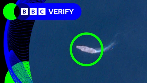 USS Abraham Lincoln seen by Copernicus Sentinel-2 satellite in the Arabian Sea